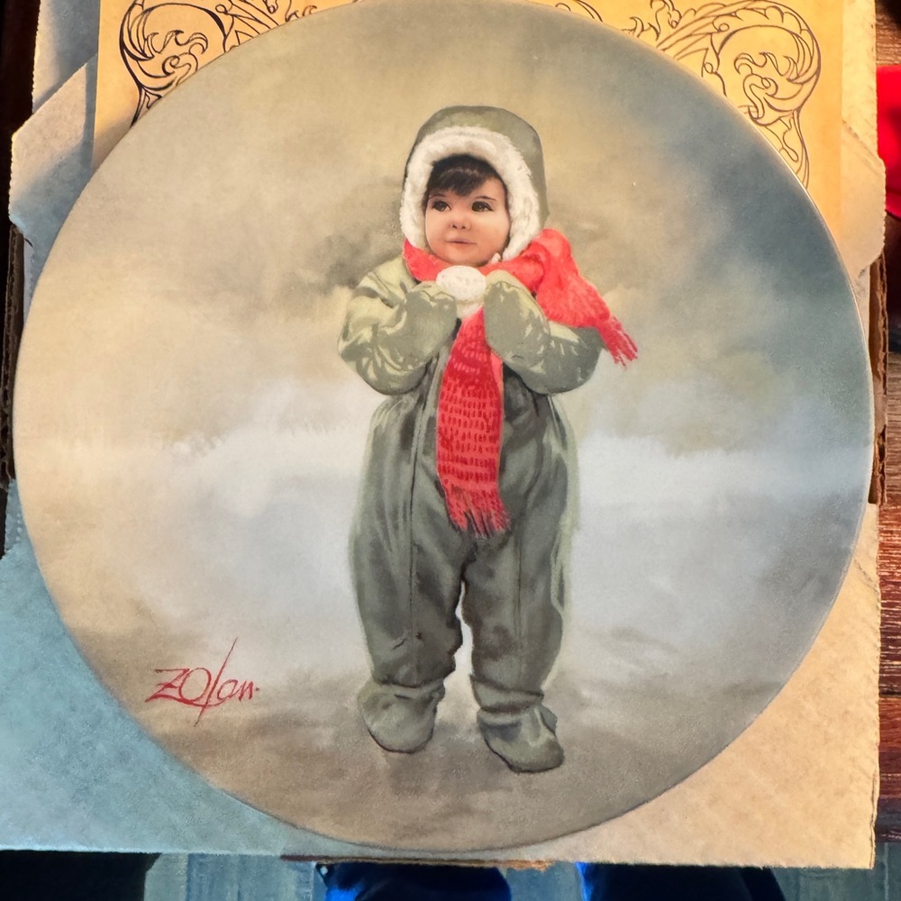 “Donald Zolan” Collectable Decorative Plate (Winter Angel)